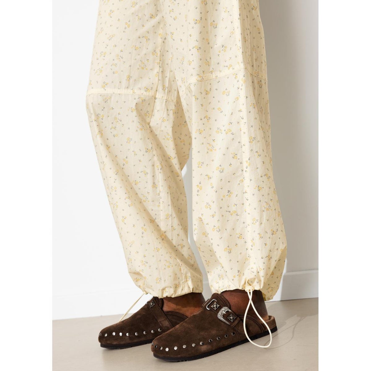 Pantalon parachute fleuri imprimé multicolore, PROMOD