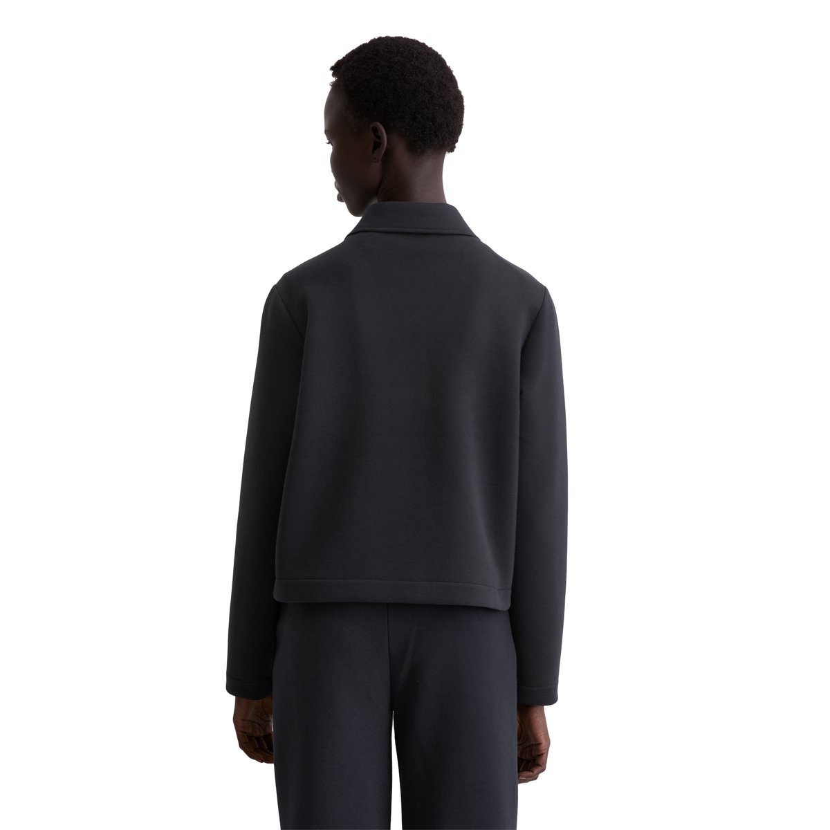 Veste en jersey régulière en mélange de coton organique bleu foncé, MARC O'POLO