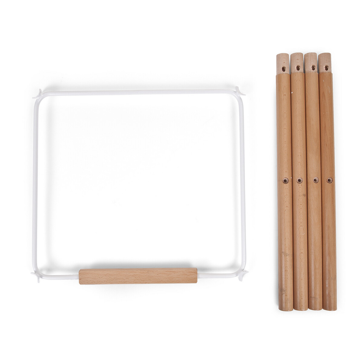 Set de pieds long pour chaise evolu repose pieds naturel, CHILDHOME
