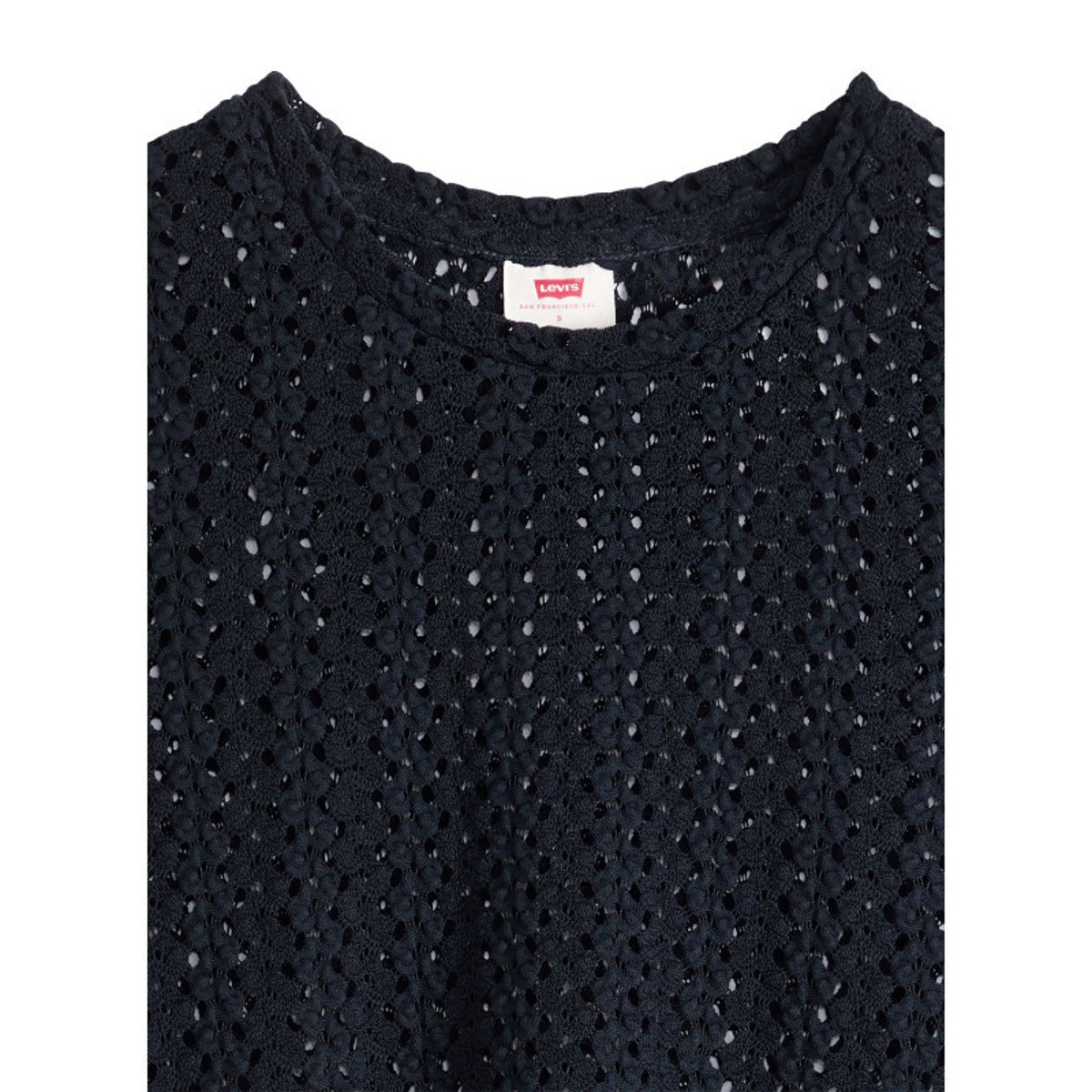 T-shirt noir uni avec une coupe droite et des manches courtes noir, LEVI'S