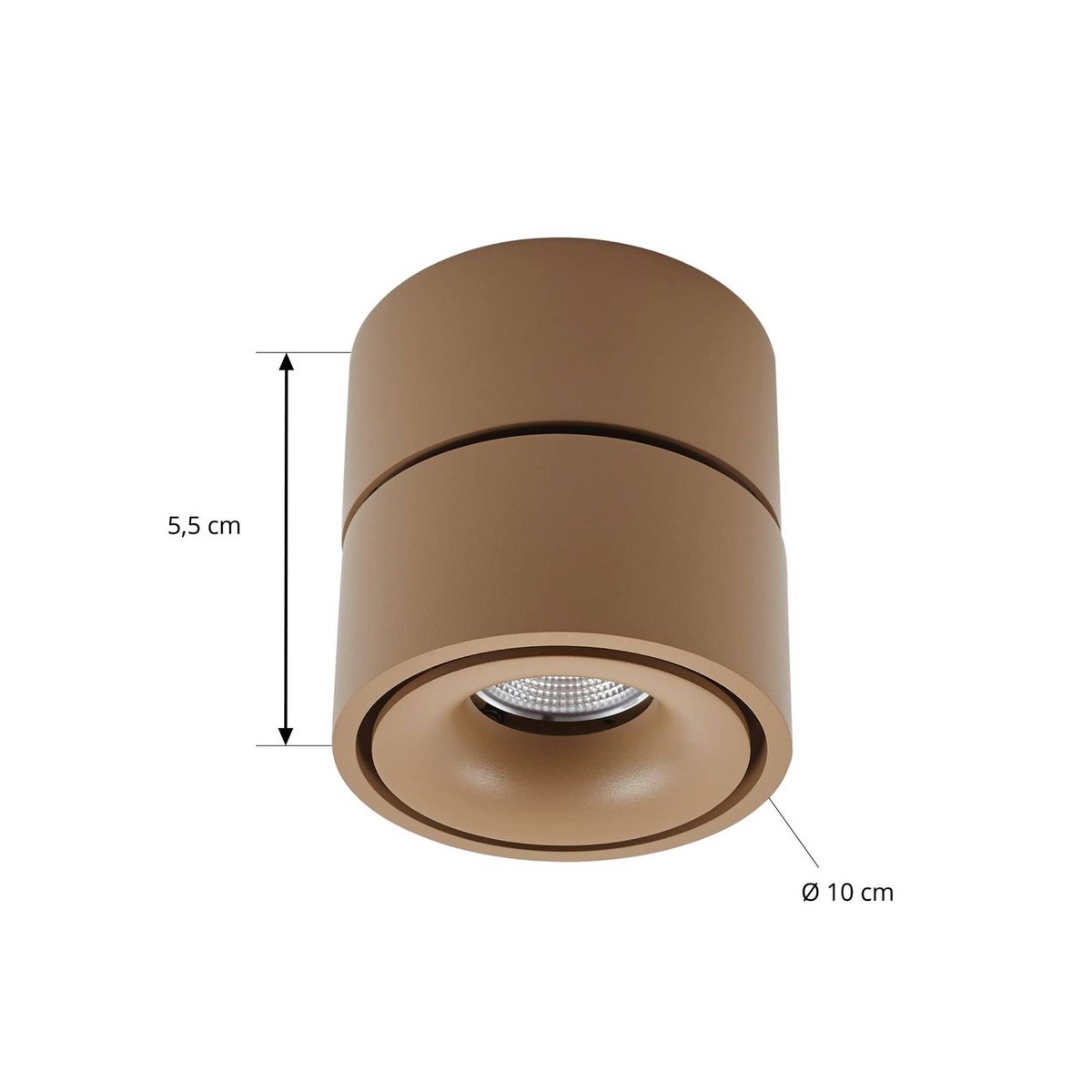 Plafonnier en aluminium moderneLED, Rotari brun, ARCCHIO