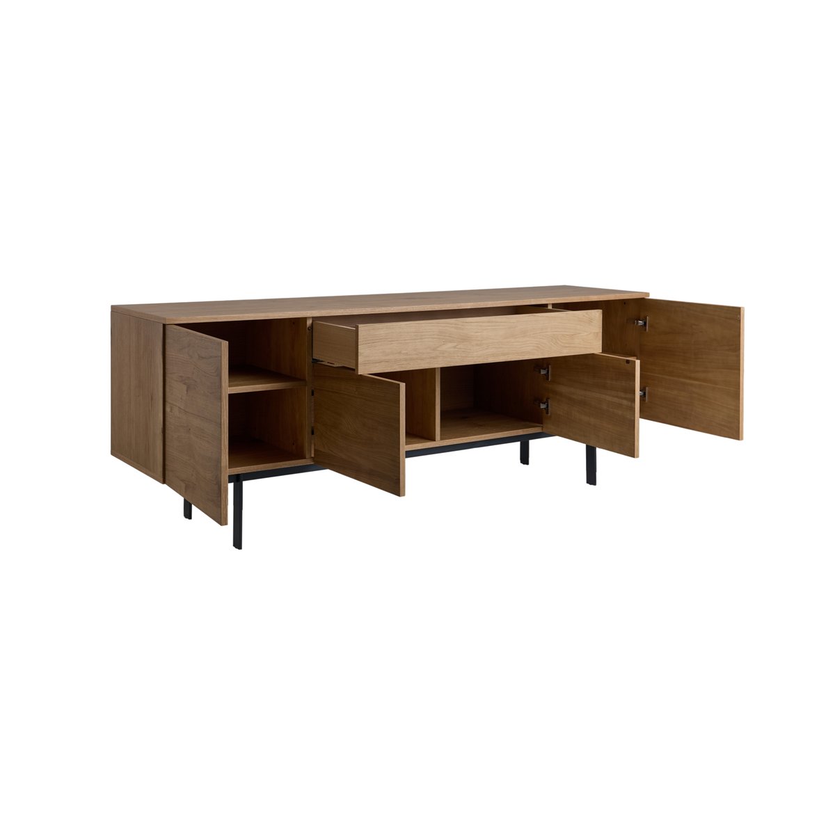 Buffet 4 portes bois pieds métal - MATTEO multicolore, CAMIF