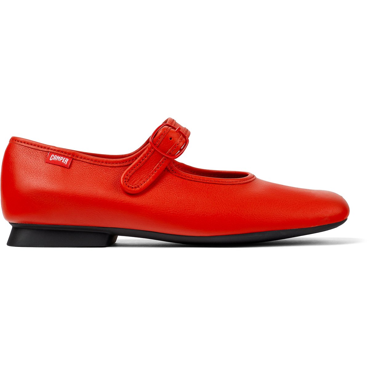 Babies en cuir Casi Myra rouge brillant, CAMPER