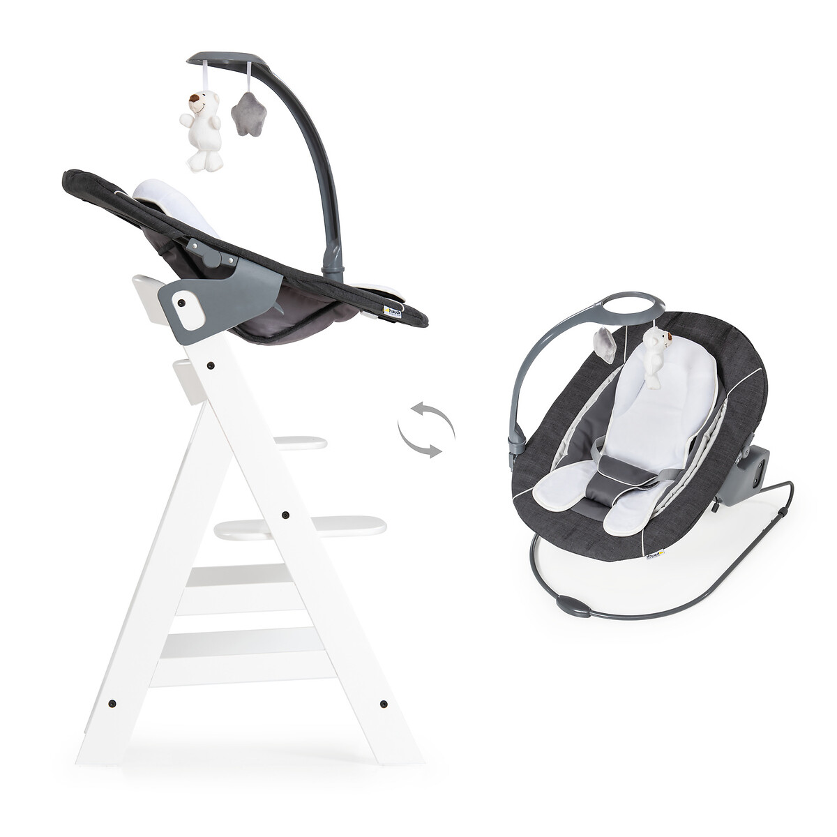 Alpha Bouncer Deluxe melange grey, HAUCK