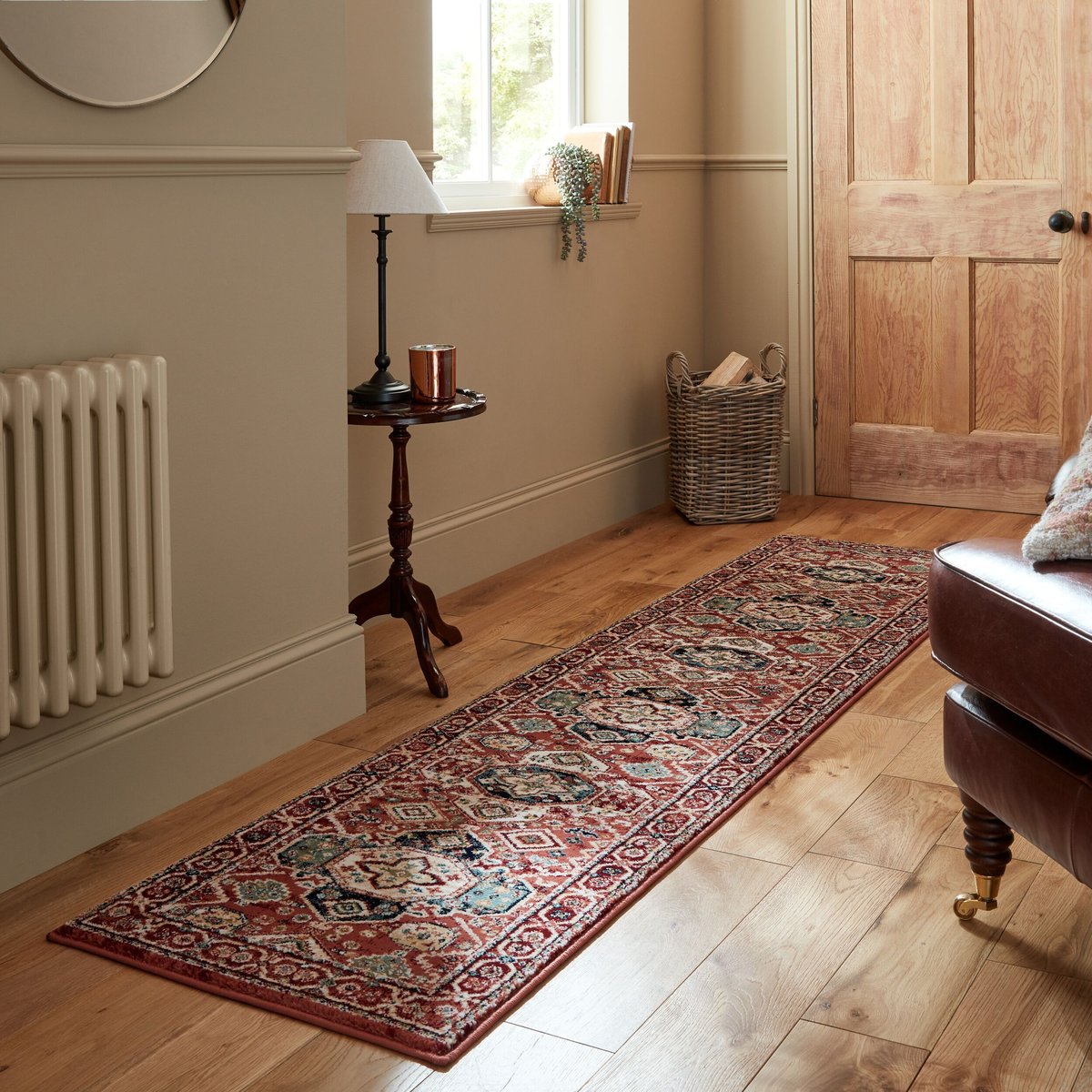 Tapis vintage de couloir GILLINGHAM rouge, FLAIR RUGS