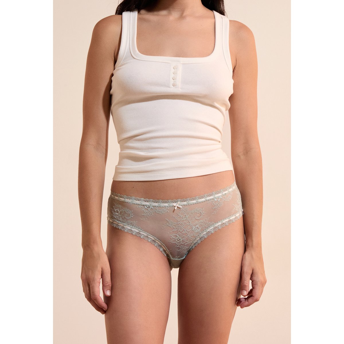Shorty en dentelle ELLA vert, ETAM