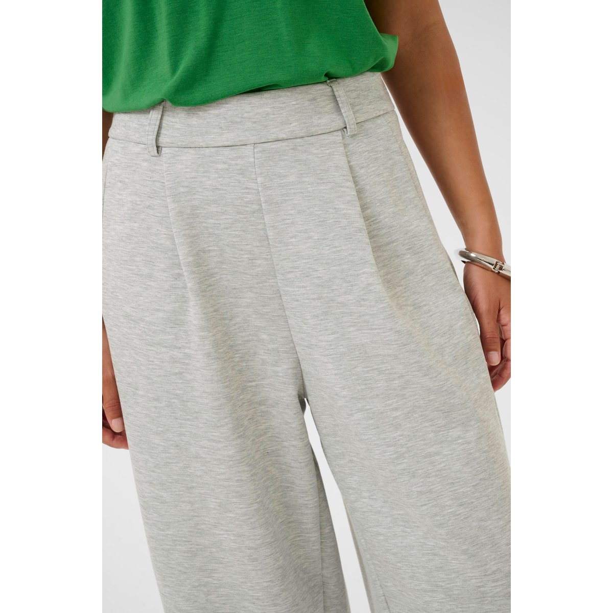 Pantalon casual gris light grey melange, CULTURE