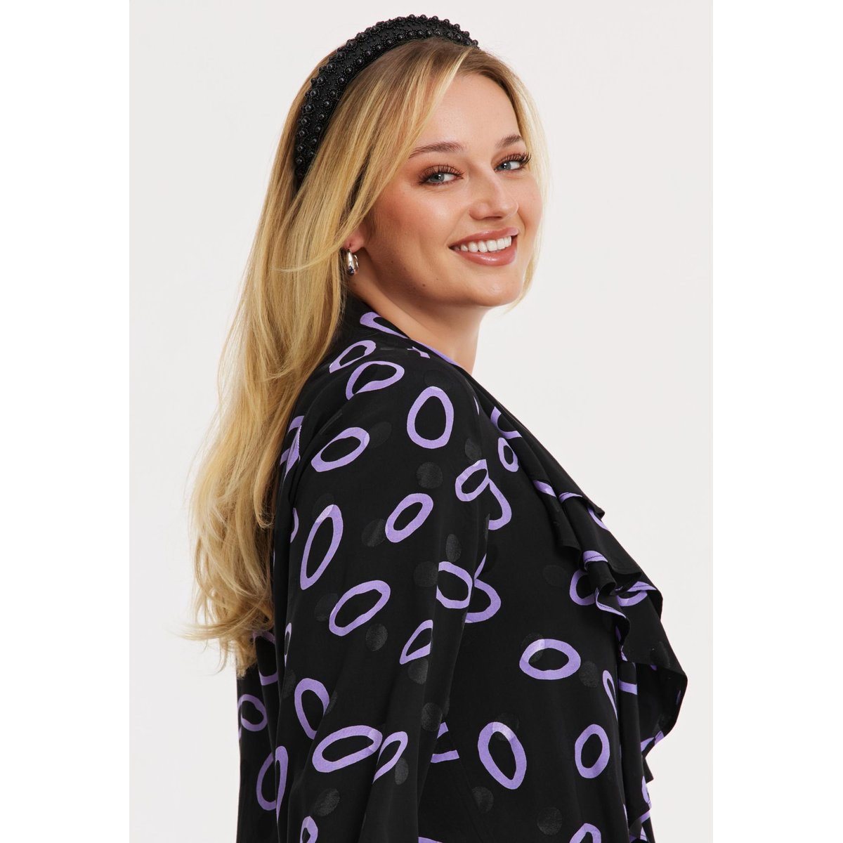 Bandeau avec perles noir, YOEK