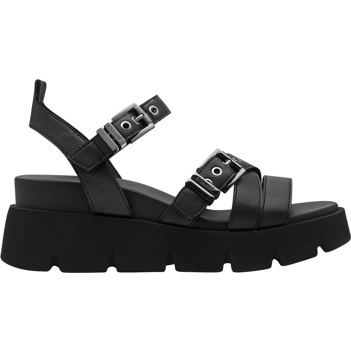 Sandales chunky compensées noir, TAMARIS