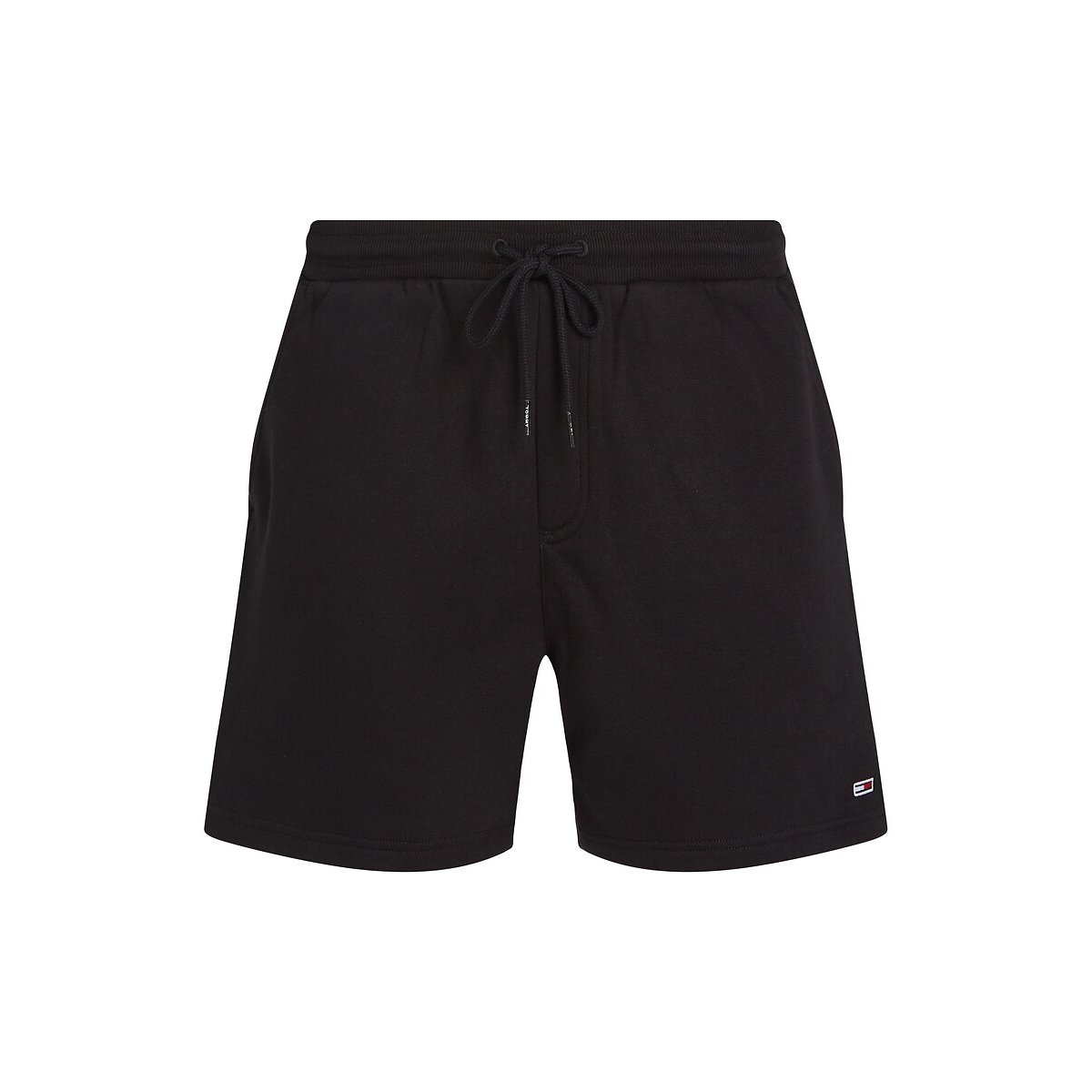 Pantaloncini taglio standard con stemma della bandiera nero , TOMMY JEANS