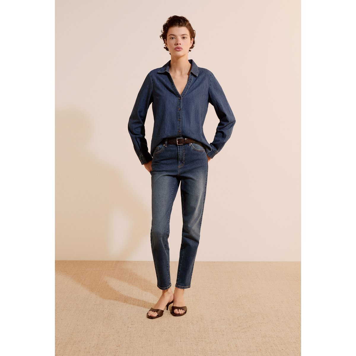 Chemise en jean CABANO bleu nuit, ETAM