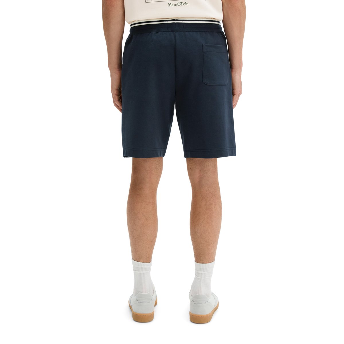 MOP Club '67 Sweat Short en pur coton bio bleu foncé, MARC O'POLO
