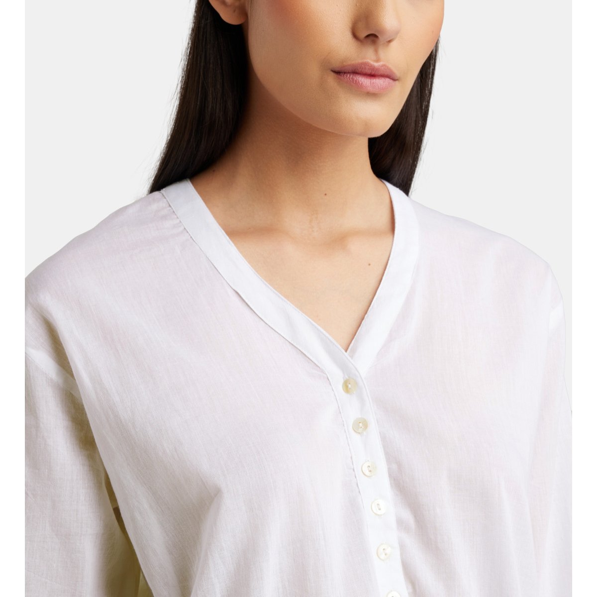 Tunique fluide legant en coton bio blanc, GALERIES LAFAYETTE