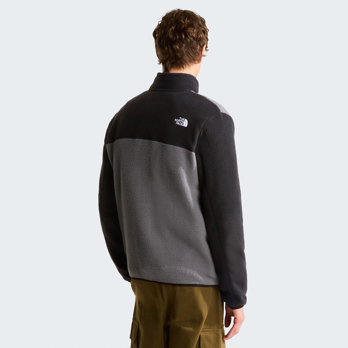 Sweater met rits en opstaande kraag grijs/zwart, THE NORTH FACE
