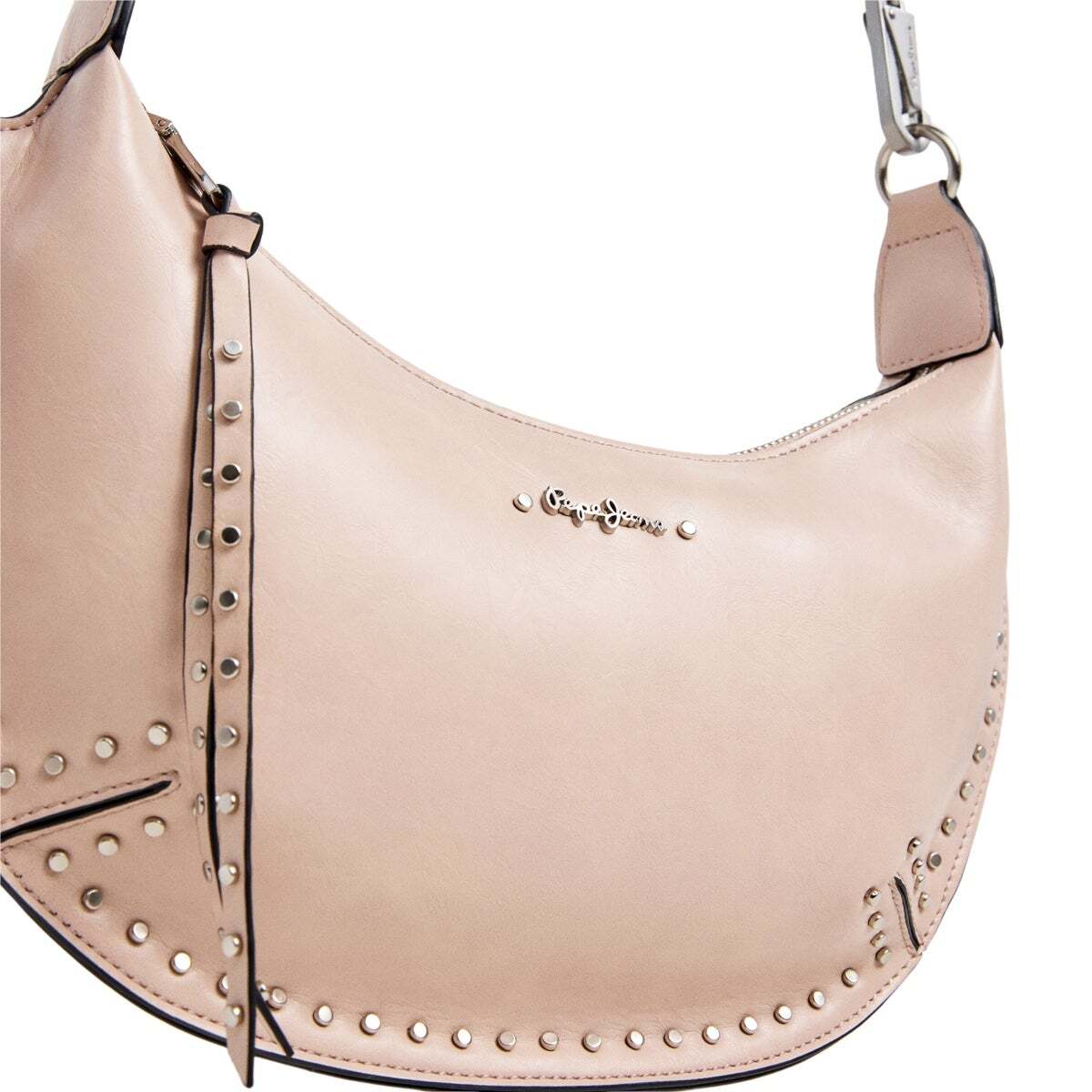 Sac Demi-Lune Effet Cuir rose lavé, PEPE JEANS