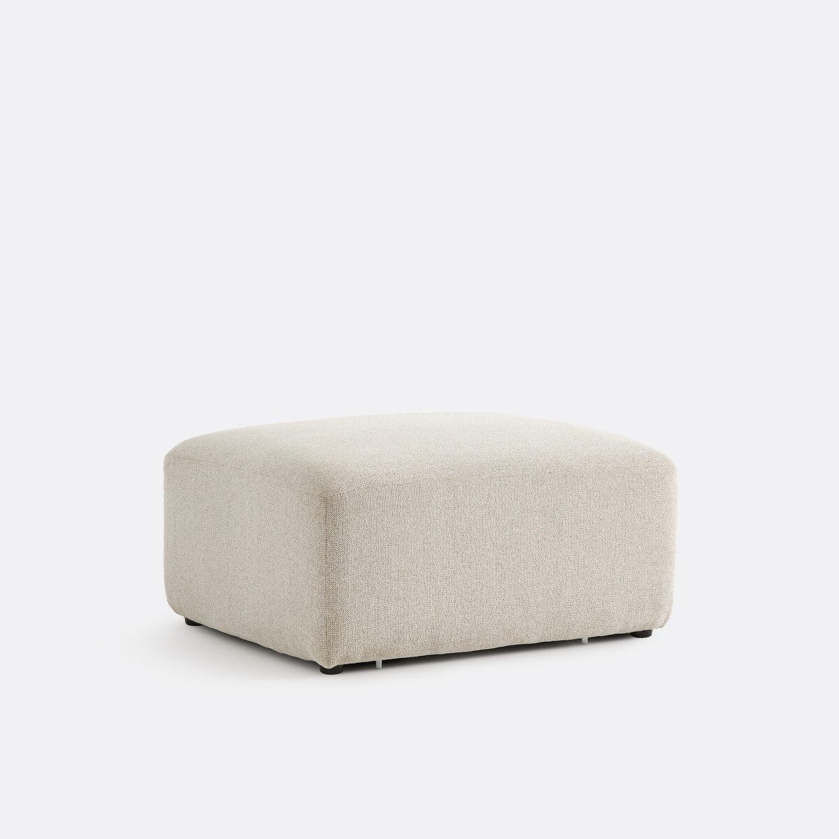 Pouf modulable, en tissu texturé chiné, JASPE ecru, LA REDOUTE INTERIEURS