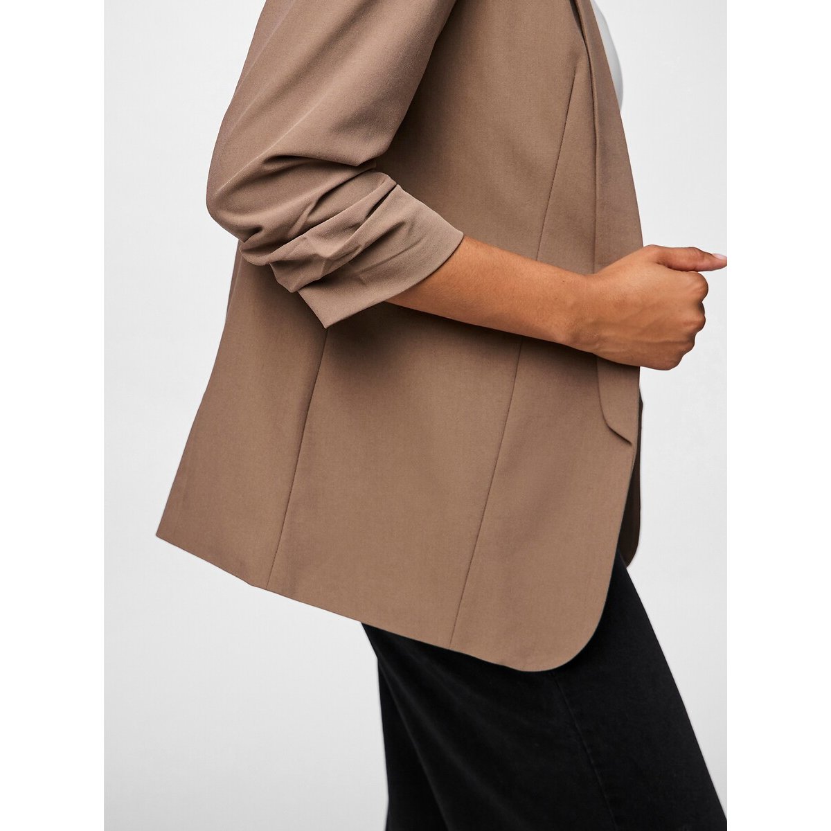 Blazer coupe droite marron, PIECES