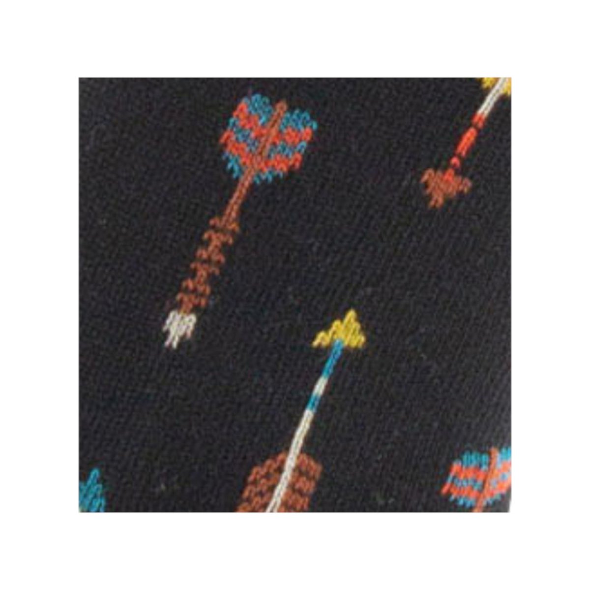 Mi-chaussettes jersey All over flèches indiens Coton majoritaire noir, KINDY