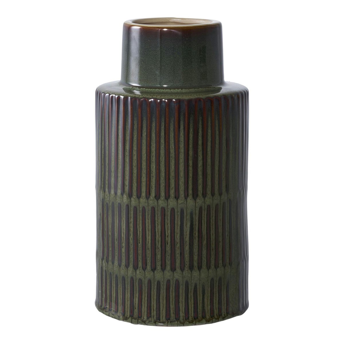 Vase vintage marron et vert vert, PIER IMPORT