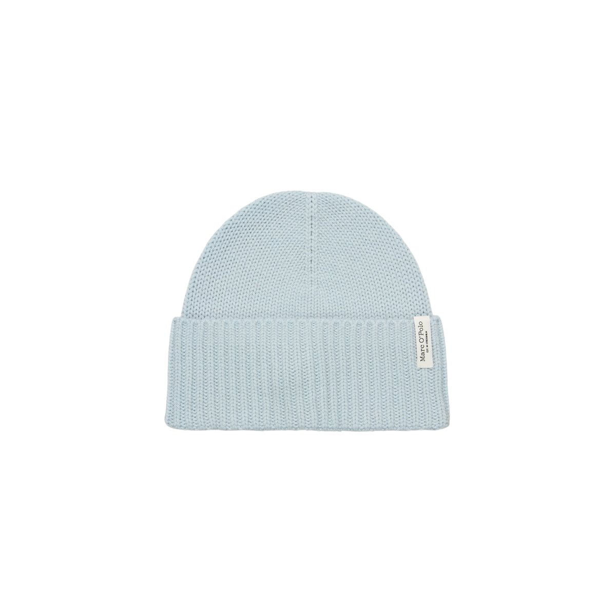 Bonnet tricoté avec du cachemire luxueux bleu clair, MARC O'POLO