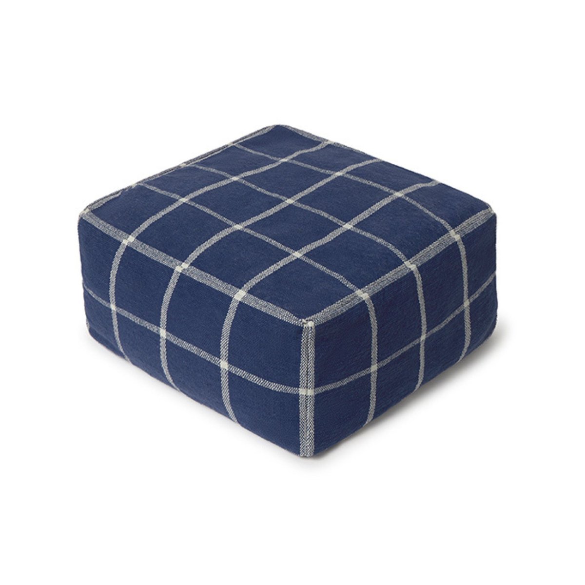 Pouf Geo Block LESS IS MORE bleu marine, bleu baleine, LORENA CANALS
