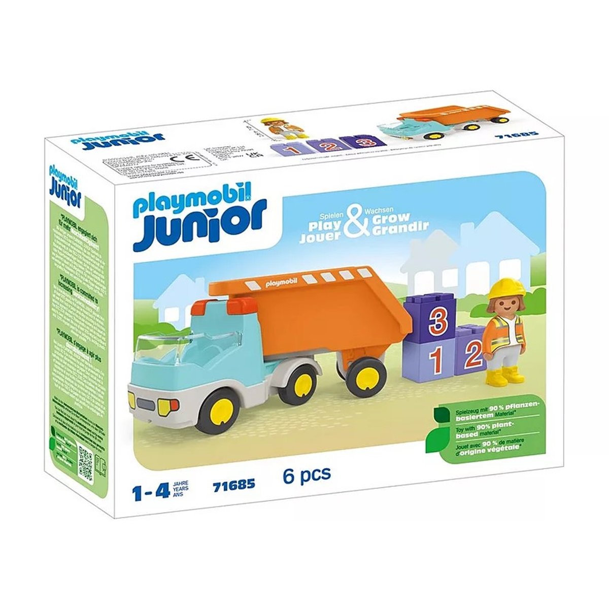 Junior Camion benne multicolore, PLAYMOBIL