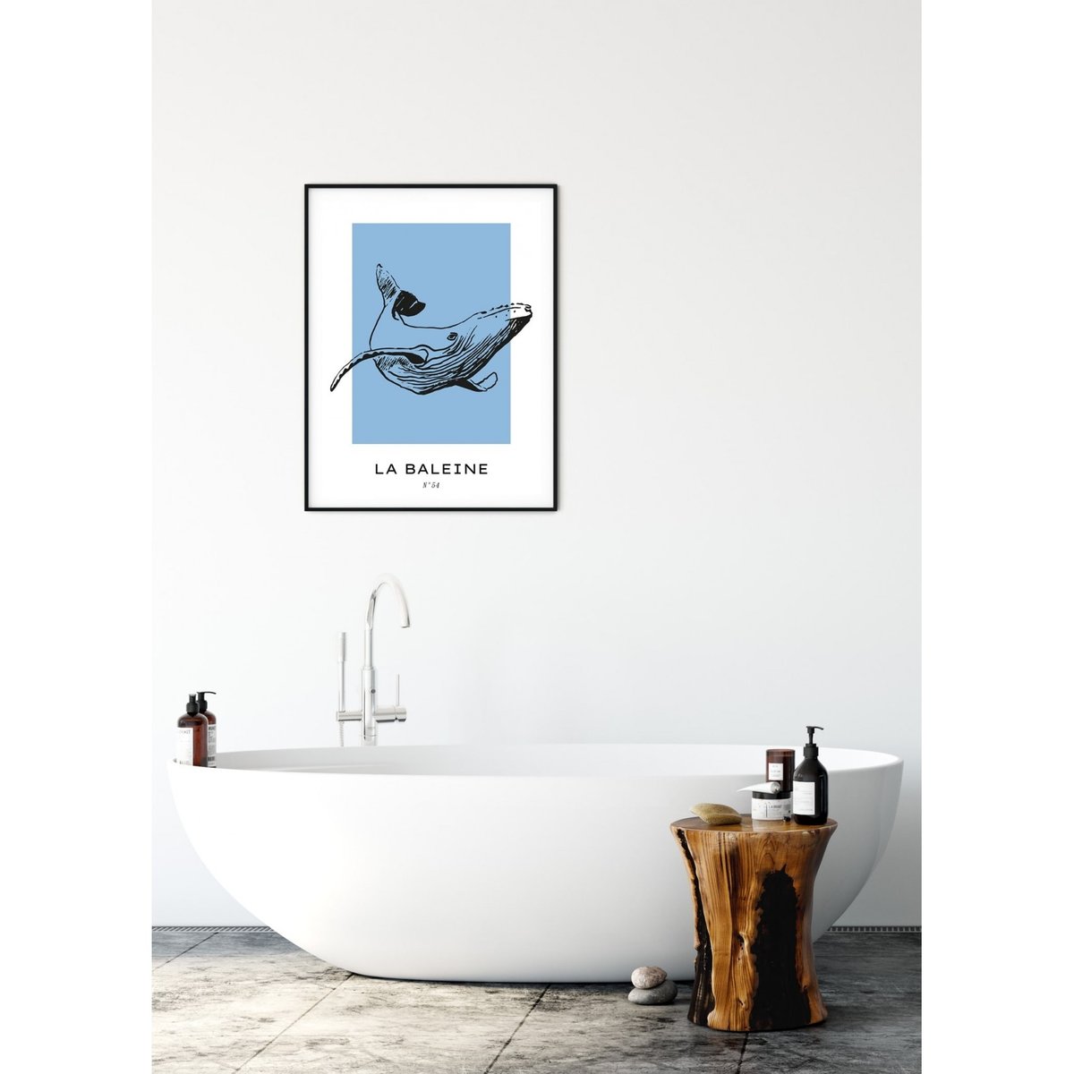 Affiche La baleine blanc, L'AFFICHERIE