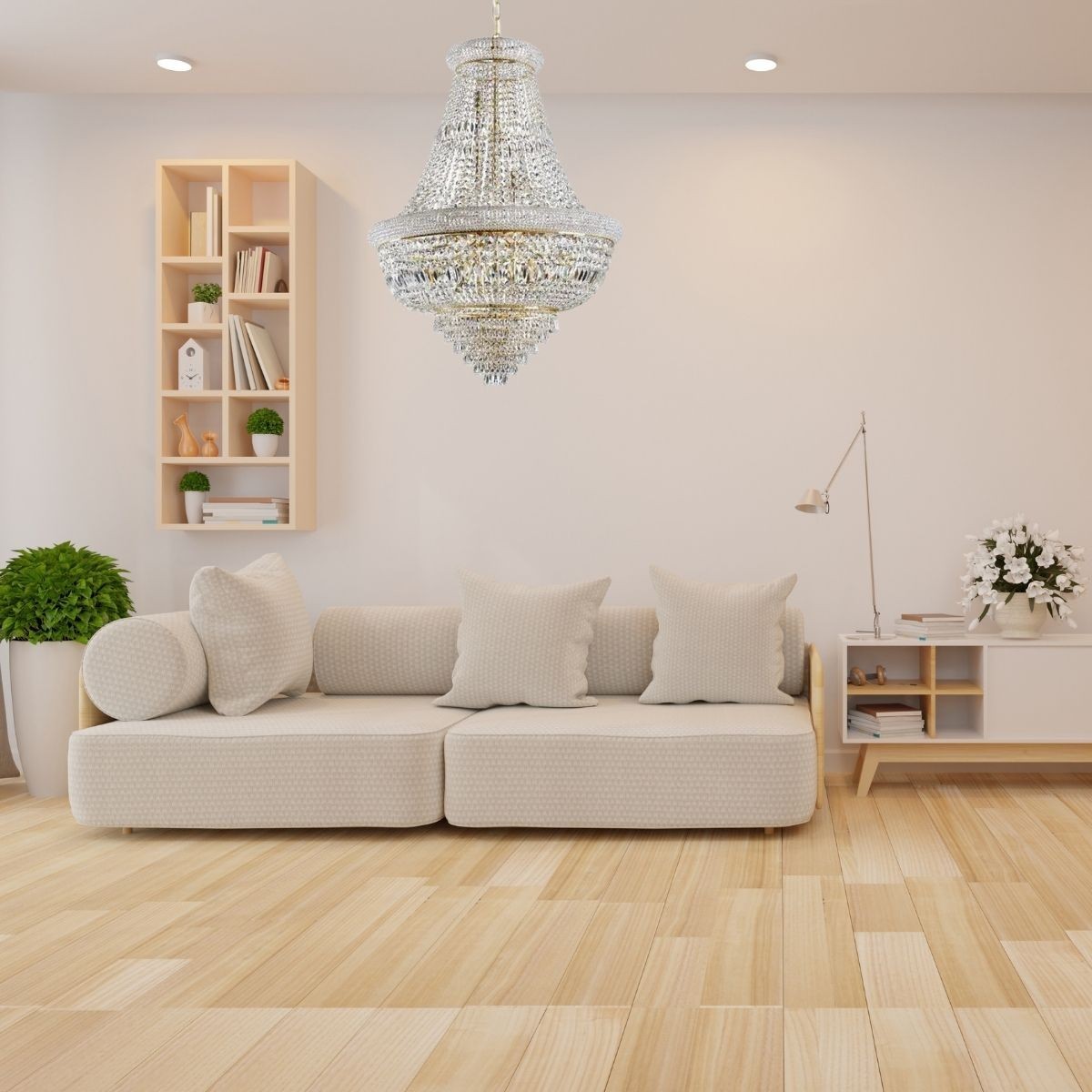 Lustre DUBAI or dorée, IDEAL LUX