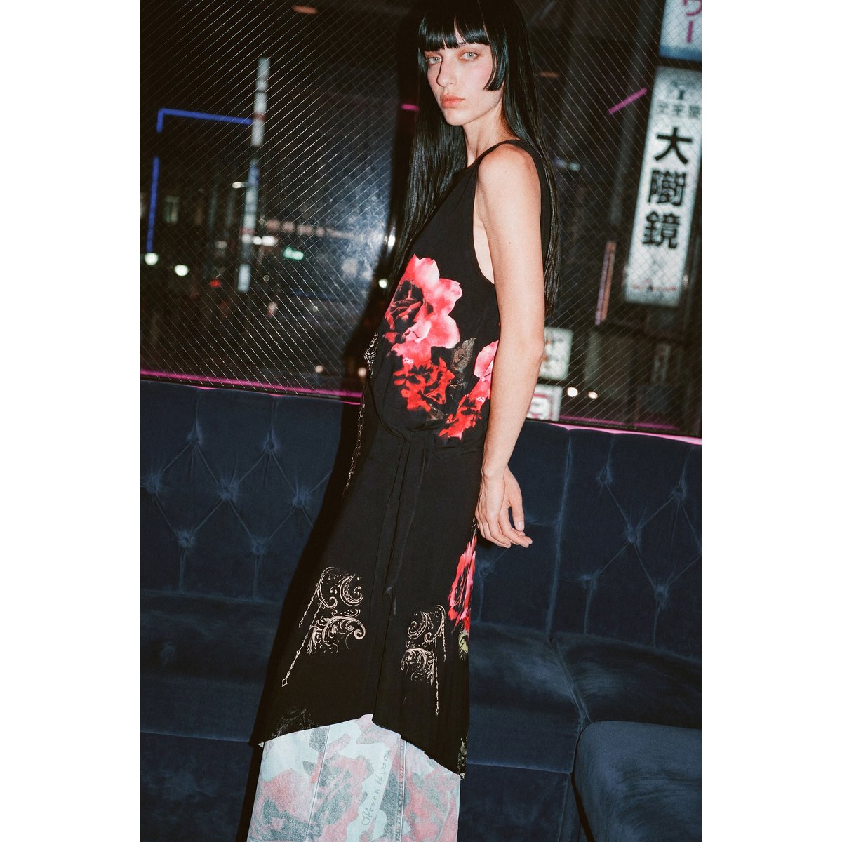 Robe midi asymétrique noir, DESIGUAL