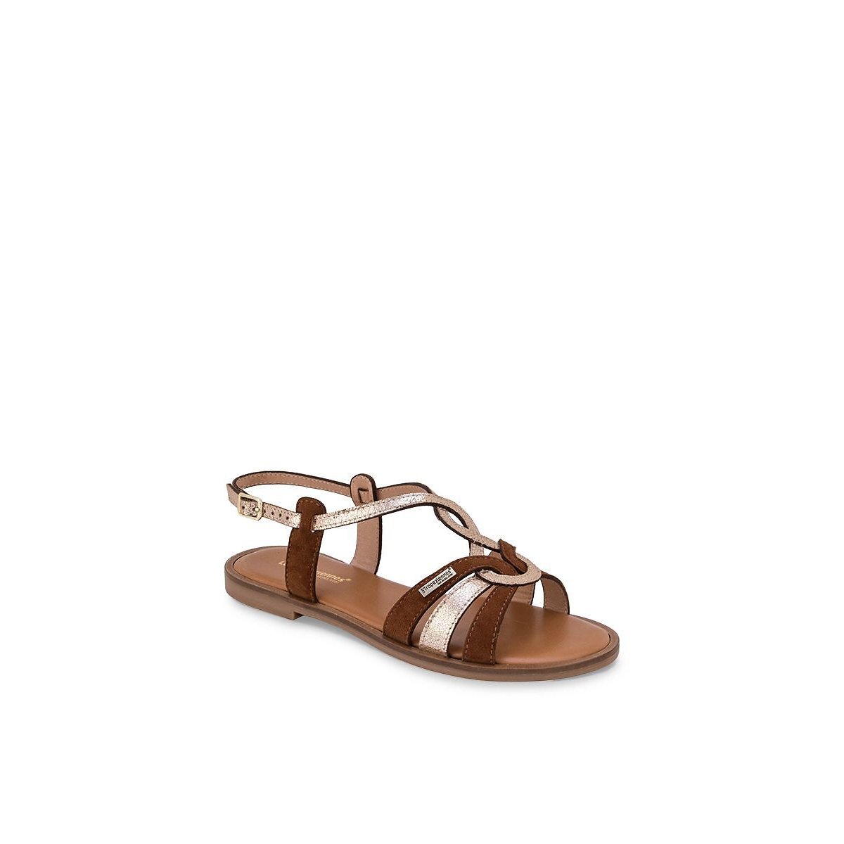 Habby Leather T-Bar Shoes tan/gold-coloured, LES TROPEZIENNES PAR M.BELARBI