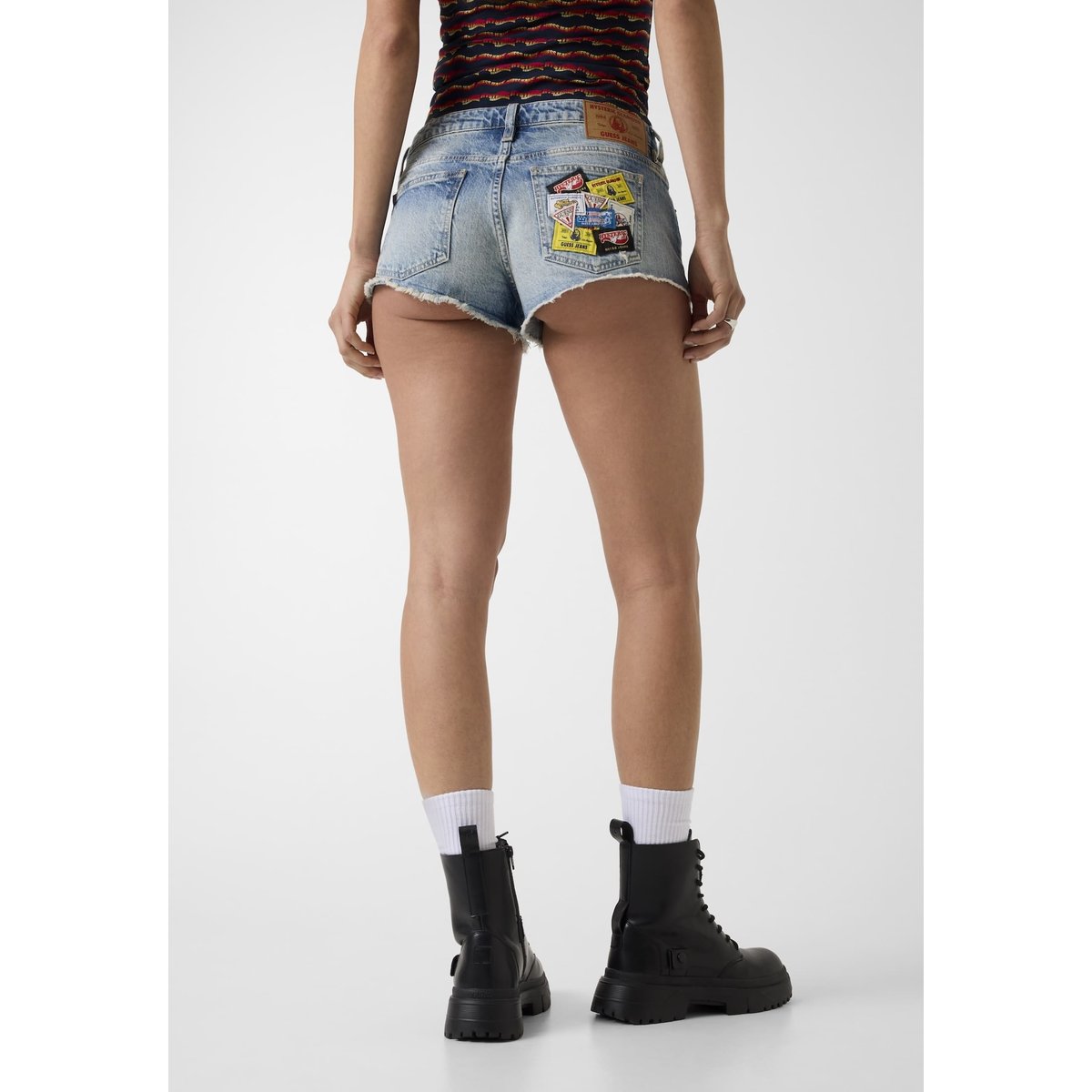 Shorts En Denim Hysteric Glamour bleu clair, GUESS JEANS