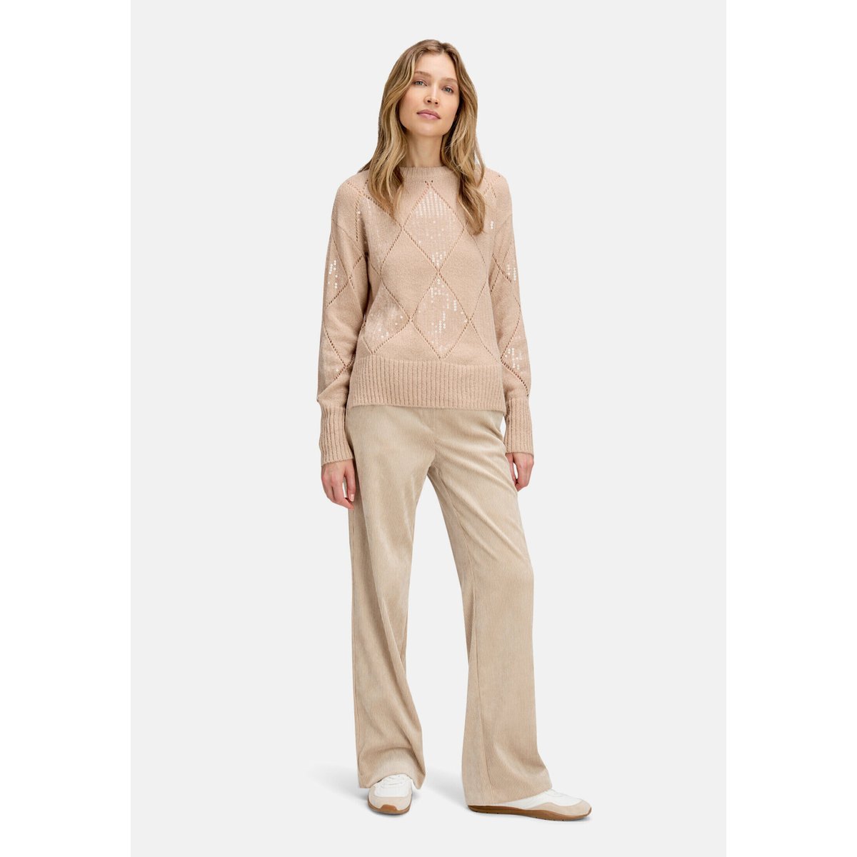 Pantalon à enfiler à poches extérieures beige, BETTY BARCLAY