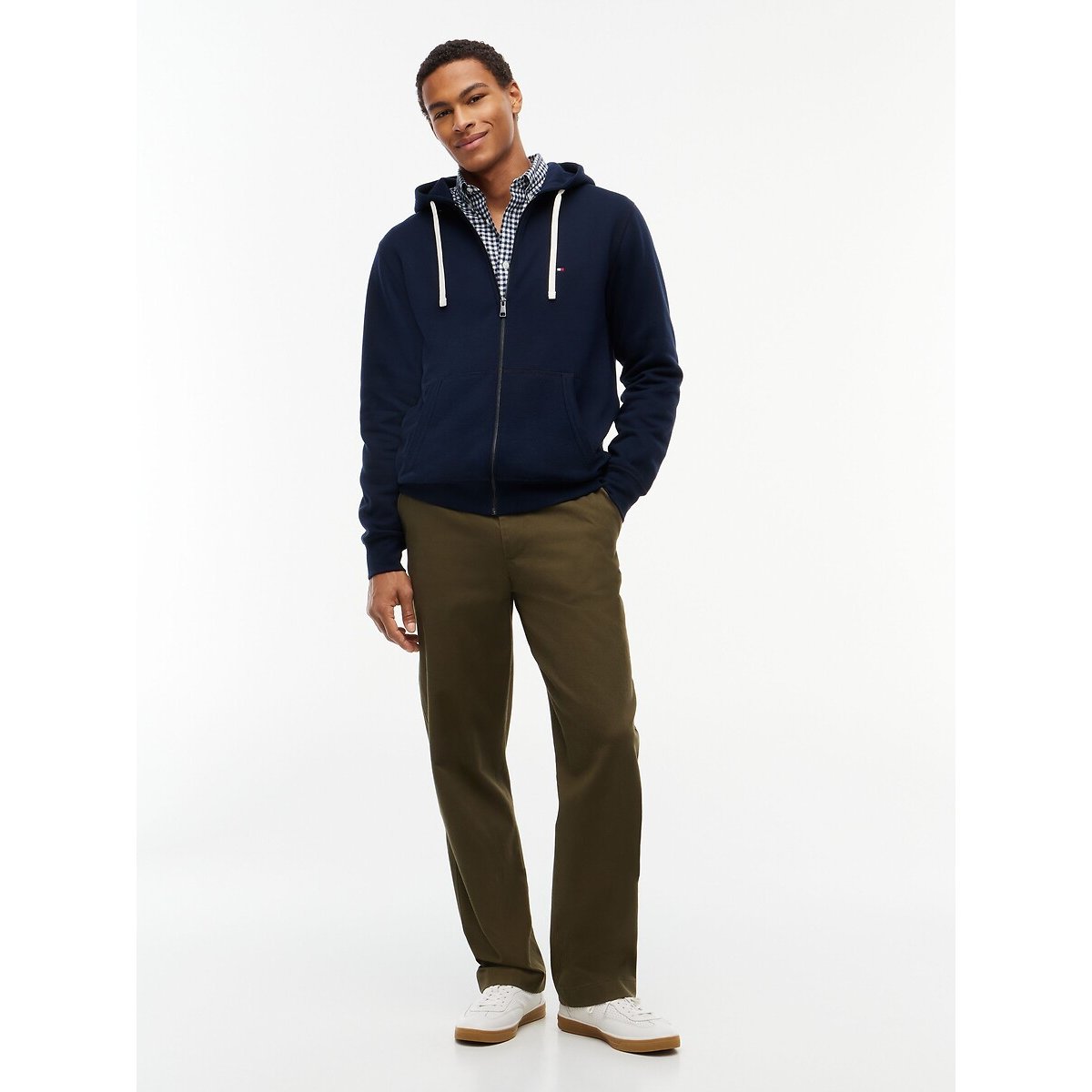 Core Essential Hoodie with Pocket navy blue, TOMMY HILFIGER