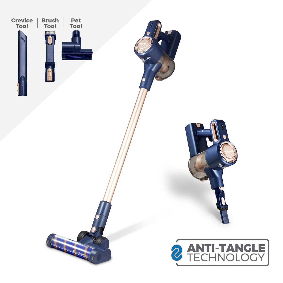 VL45 Pro Pet Cordless Anti Tangle Vacuum - T513009 blue, TOWER