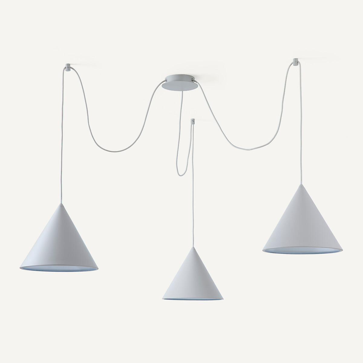 Suspension modulable 3 cônes, MOKE gris, AM.PM