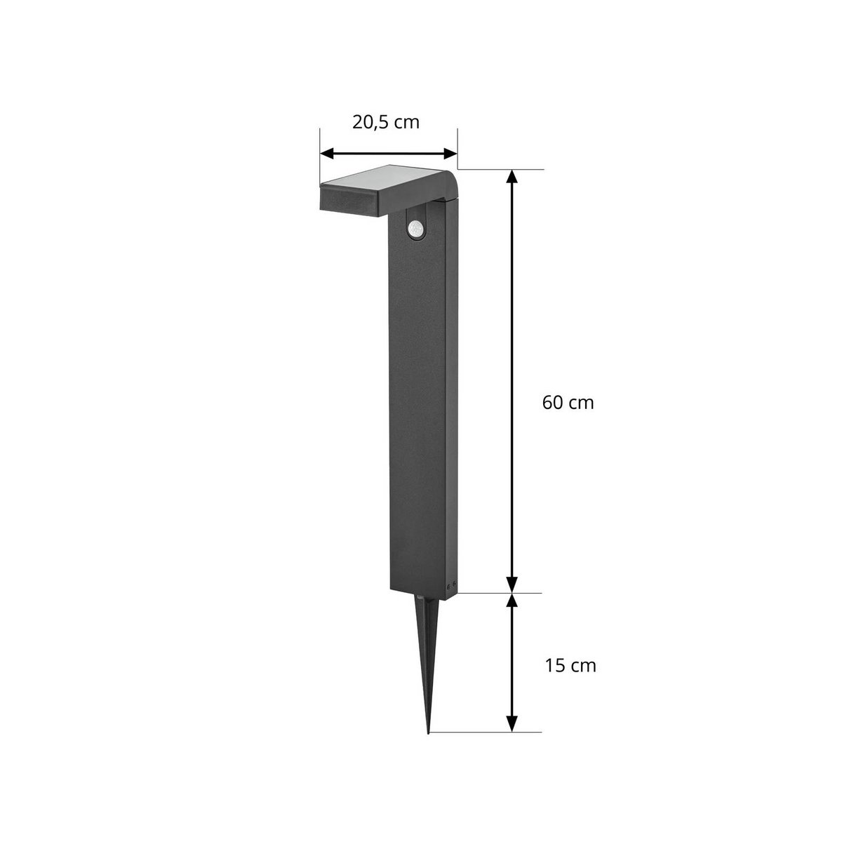 Luminaire extérieur en aluminiumLED, Aurino noir, transparent, PRIOS