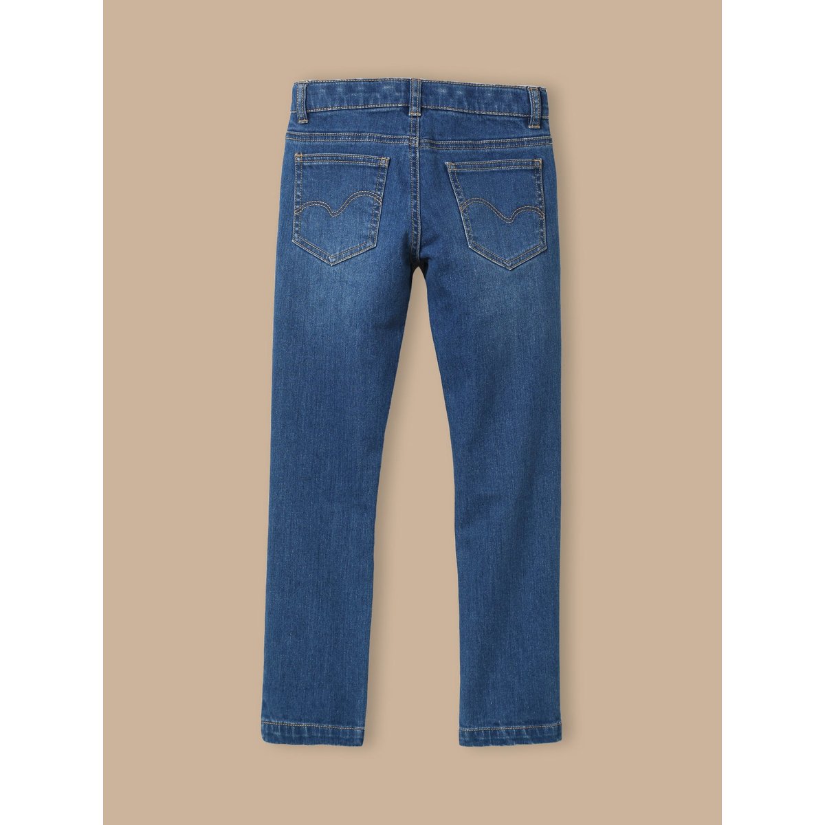Jean coupe slim bleu moyen uni, CYRILLUS
