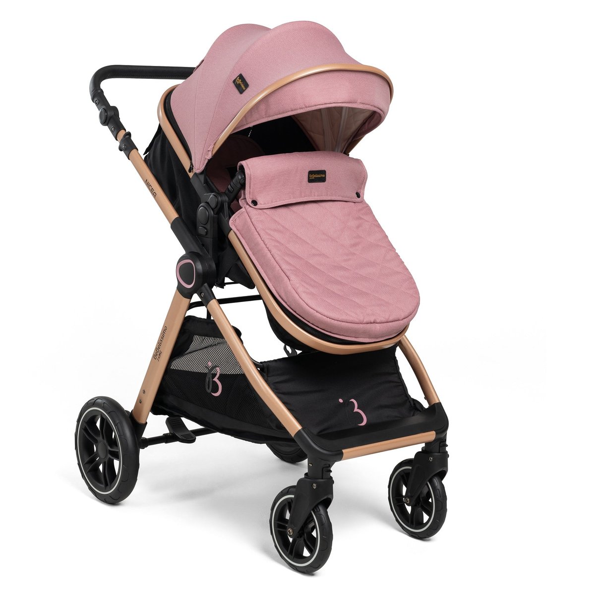 Poussette combinée trio 3 en 1 – Nicea rose, BEBELISSIMO J'AIME