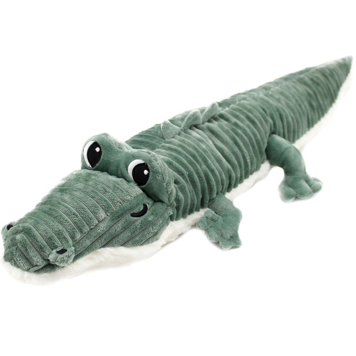 Peluche Croketou le crocodile maman et bébé bleu, blanc, LES DEGLINGOS