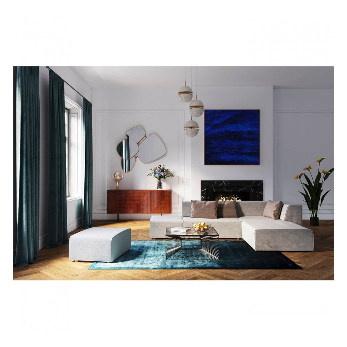 Assise centrale de canapé, INFINITY gris, KARE DESIGN