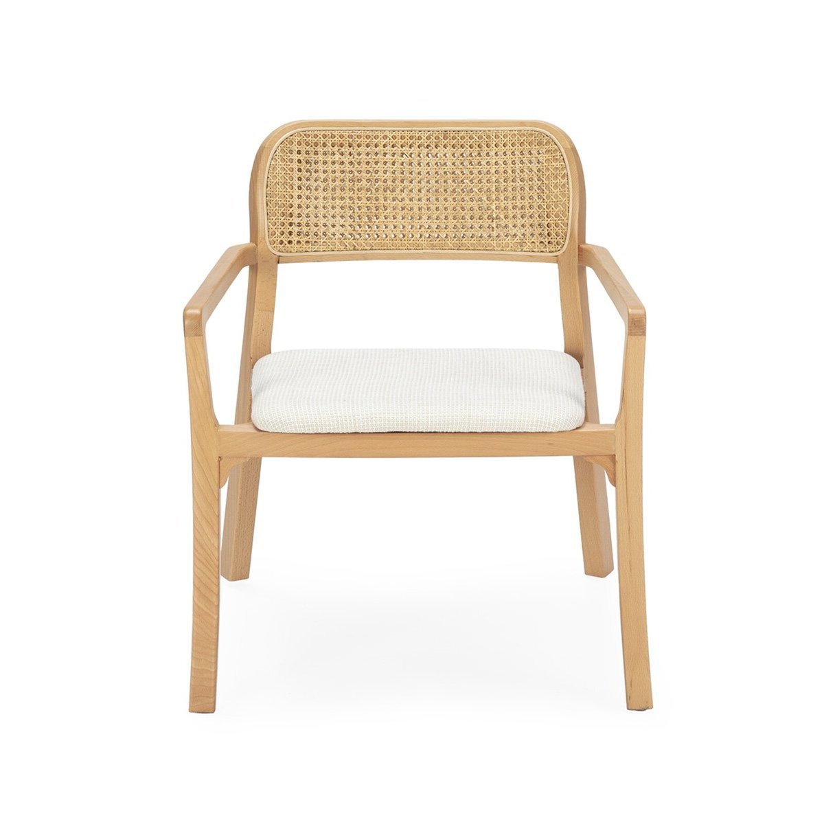 Chaise en rotin et bois, Colombus neige, naturel, RECOLLECTION