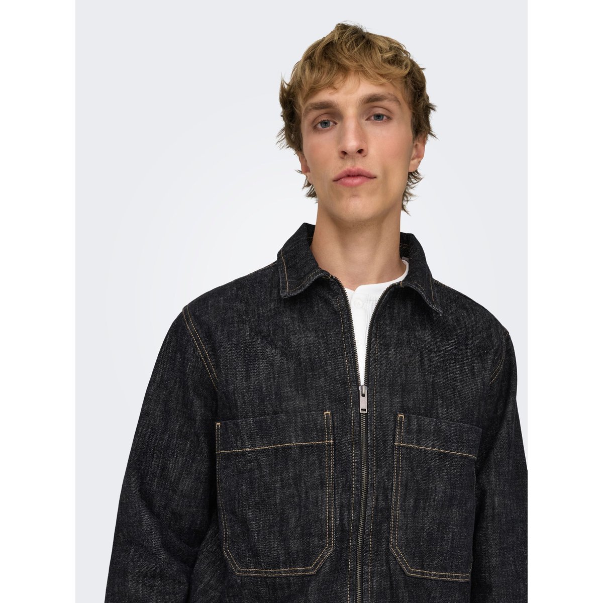 Veste En Jean black denim, ONLY & SONS