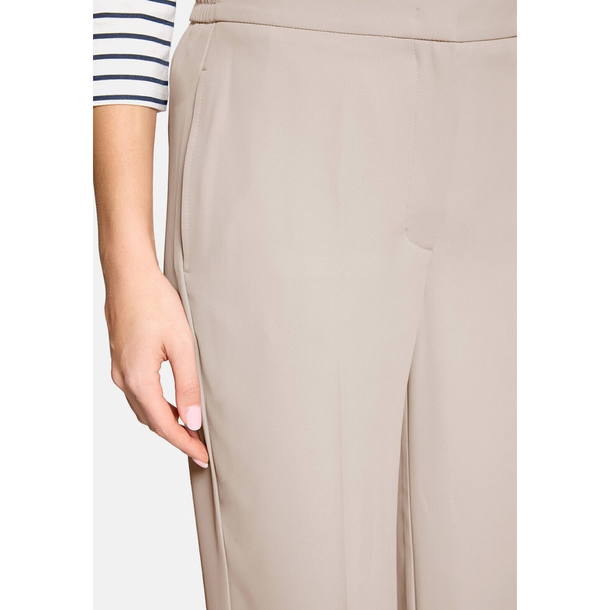 Pantalon en toile unicolore gris, BETTY BARCLAY