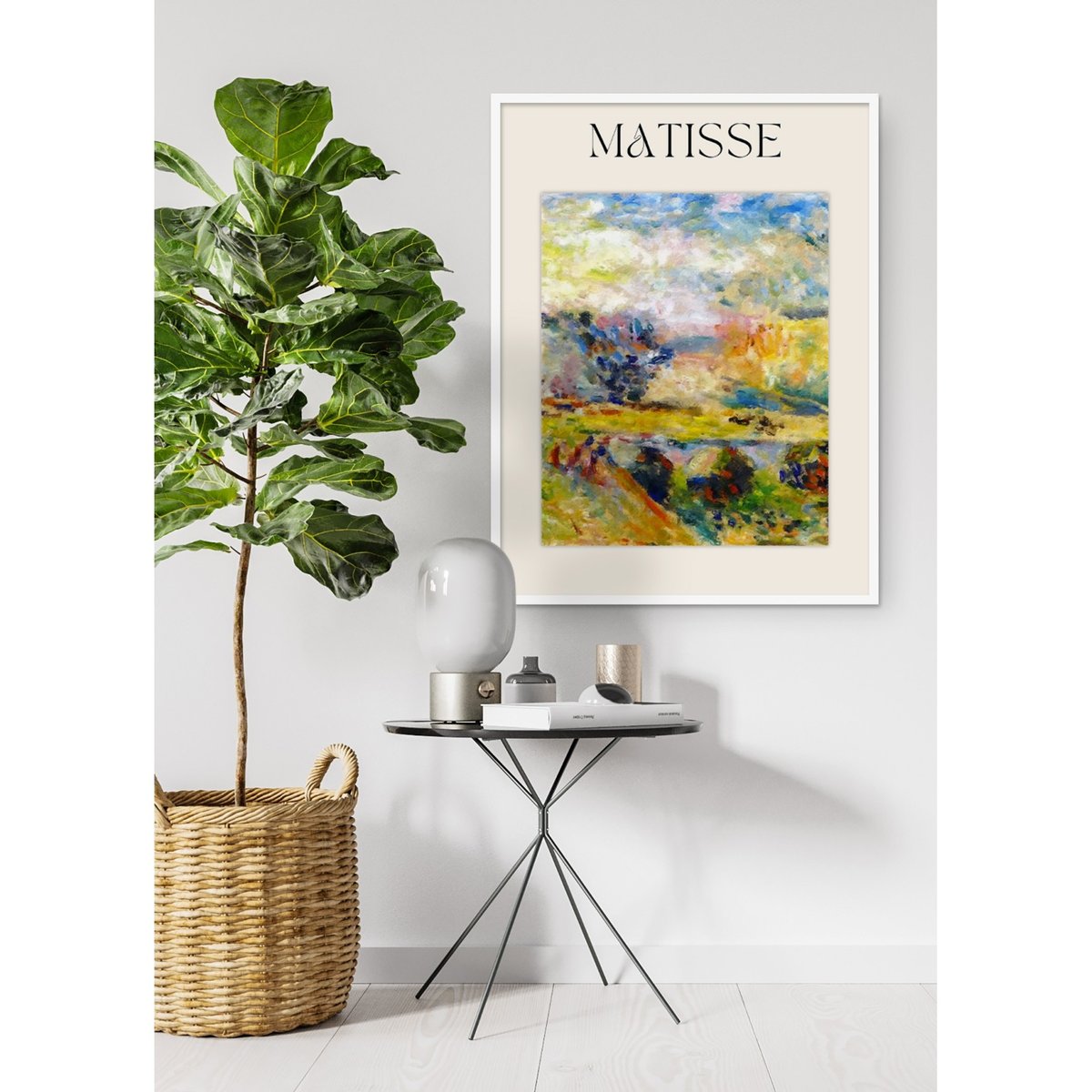 Affiche Matisse - Paysage Coloré blanc, L'AFFICHERIE