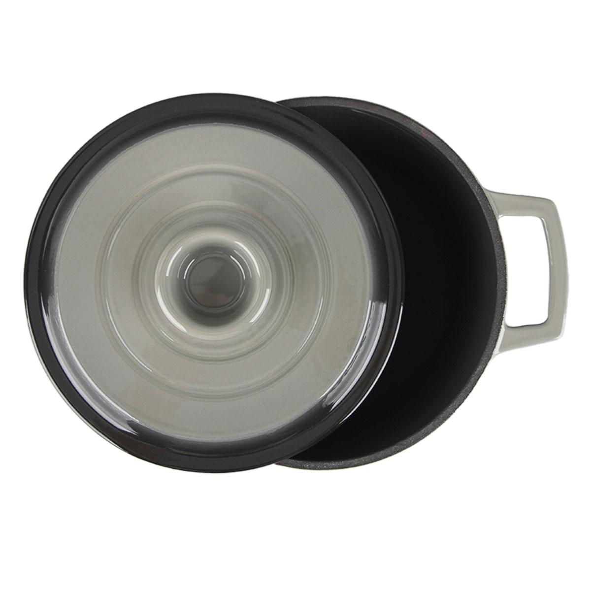 Cocotte en fonte ronde 20cm - "Masseiron Ardoise" couleur unique, LAGUIOLE CUISSON