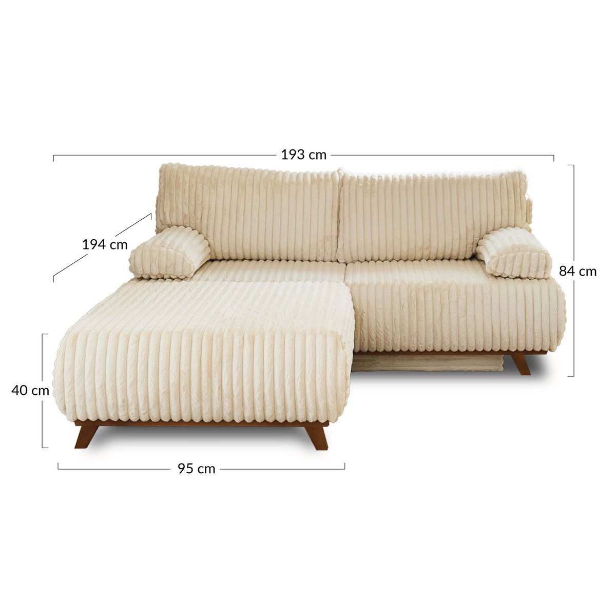 Canapé Convertible 4 places - CRISTAL bleu, BEST MOBILIER