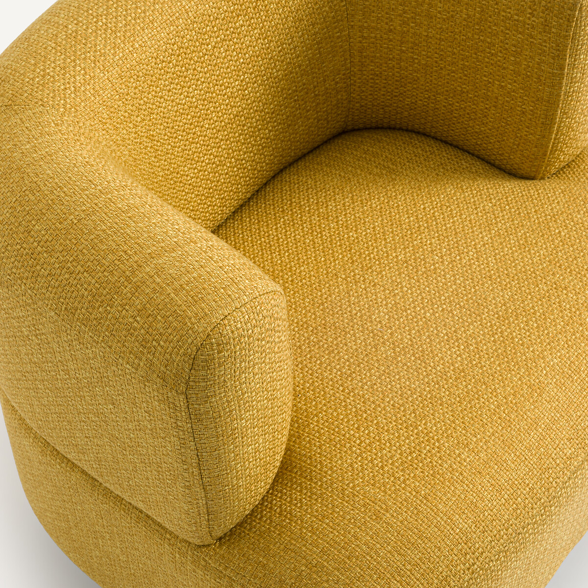 Kleine fauteuil in getextureerd polypropyleen Darrel zonnebloemgeel, AM.PM