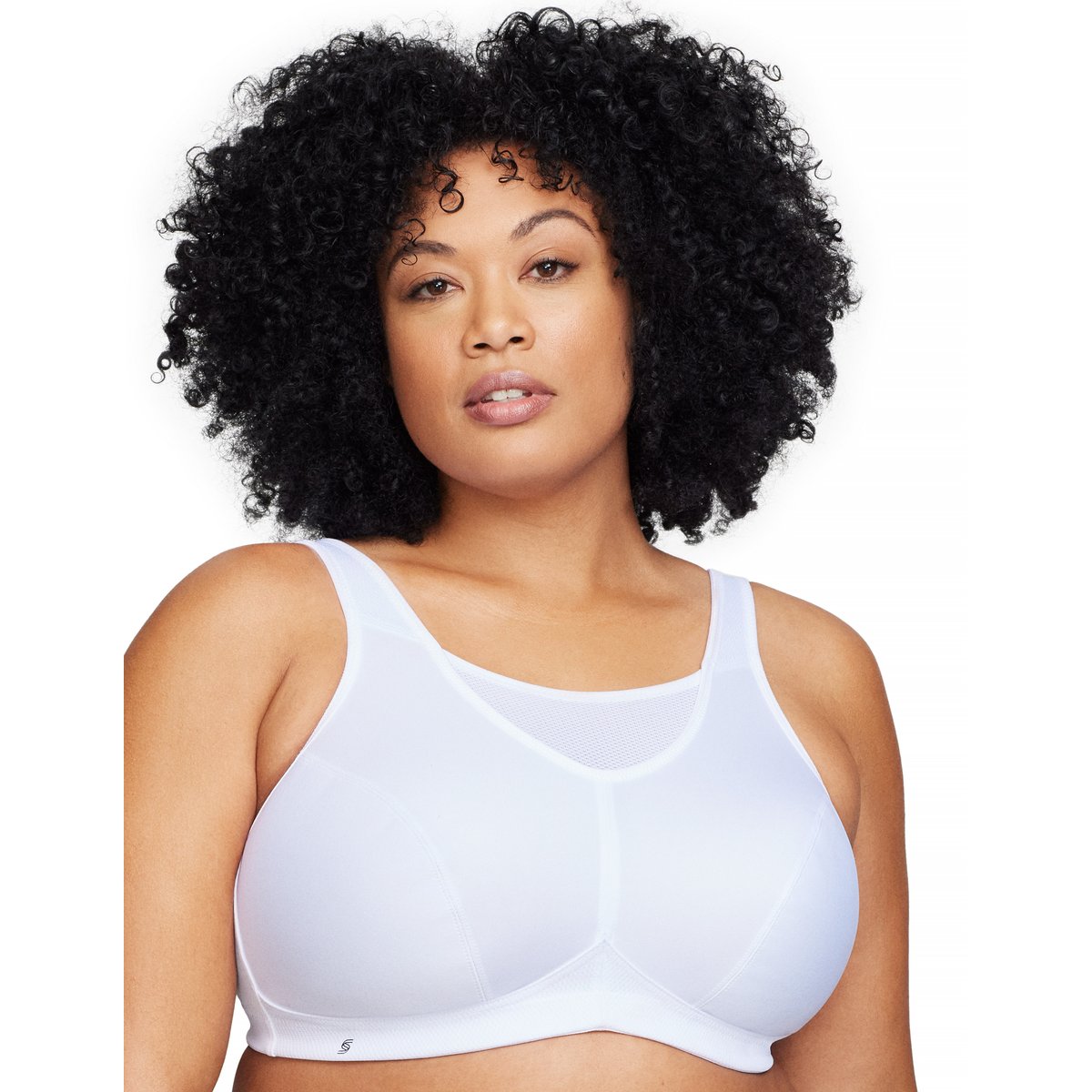 Soutien-gorge de sport, sans armatures noir/blanc, GLAMORISE