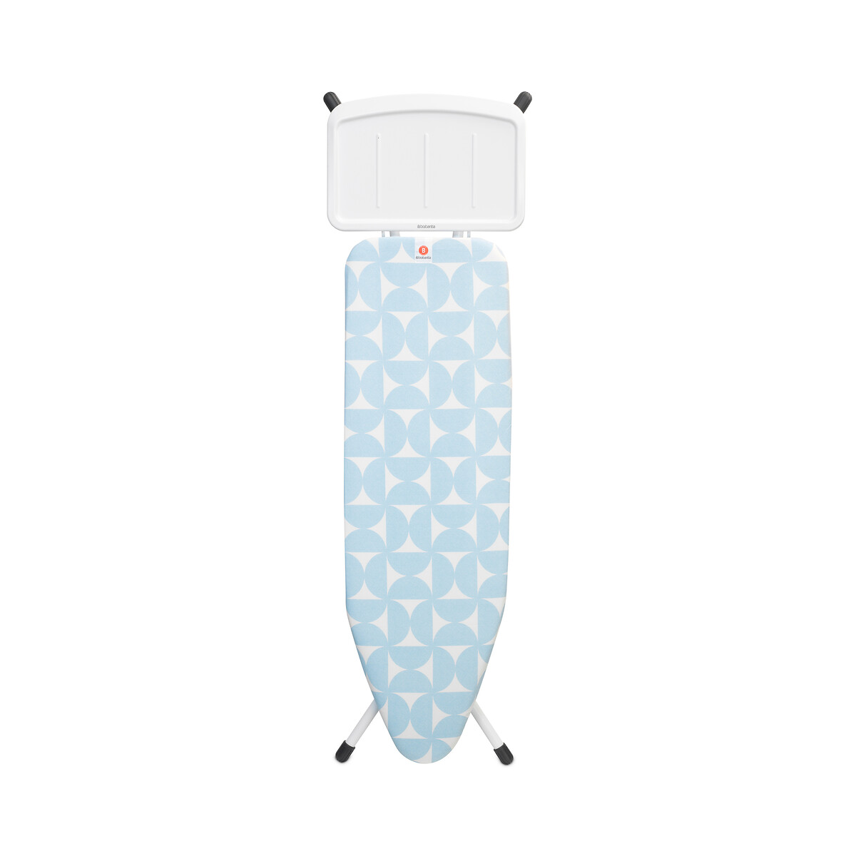 Ironing Board B, 124x38cm with Solid Steam Unit Holder blue/white, BRABANTIA