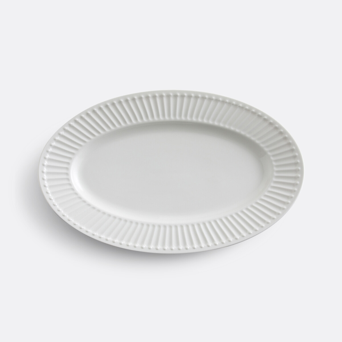 Plat de service en porcelaine, Jewely blanc, LA REDOUTE INTERIEURS